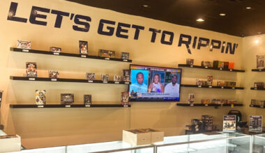 interior of a trading card store