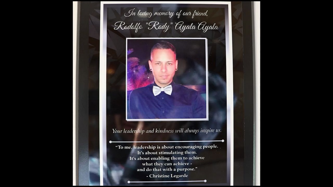 Plaque placed in OneBlood's lobby honoring Rodolfo Ayala Ayala (Courtesy: OneBlood)