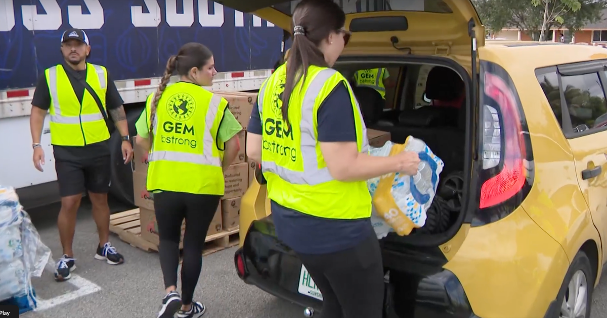 CBS News Miami partners with GEM, Neighbors for Neighbors to deliver hurricane supplies across South Florida