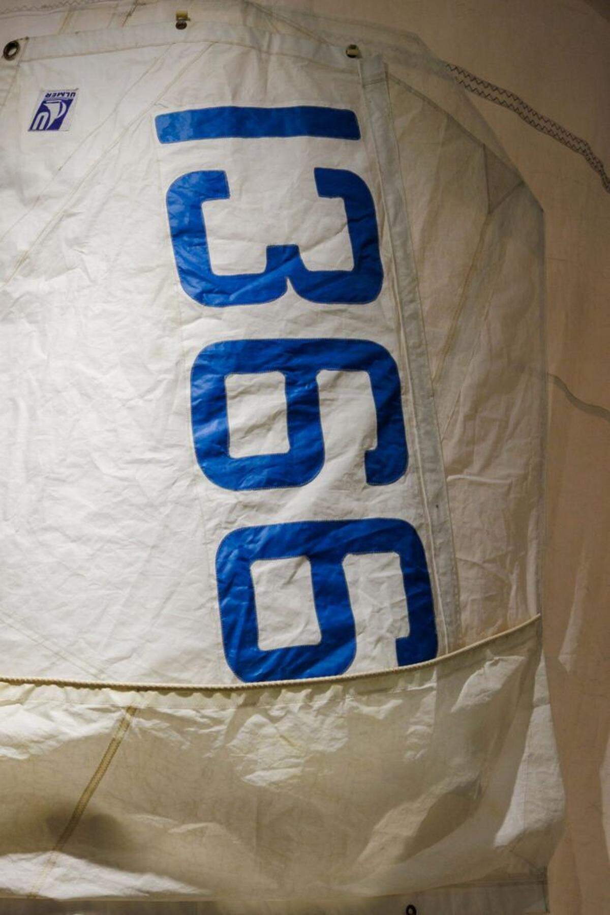 Built entirely from repurposed sailcloth, the sculpture required months of planning, fabrication and hand sewing.
