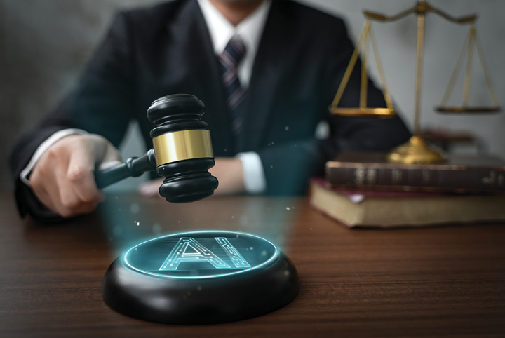 judge with AI gavel