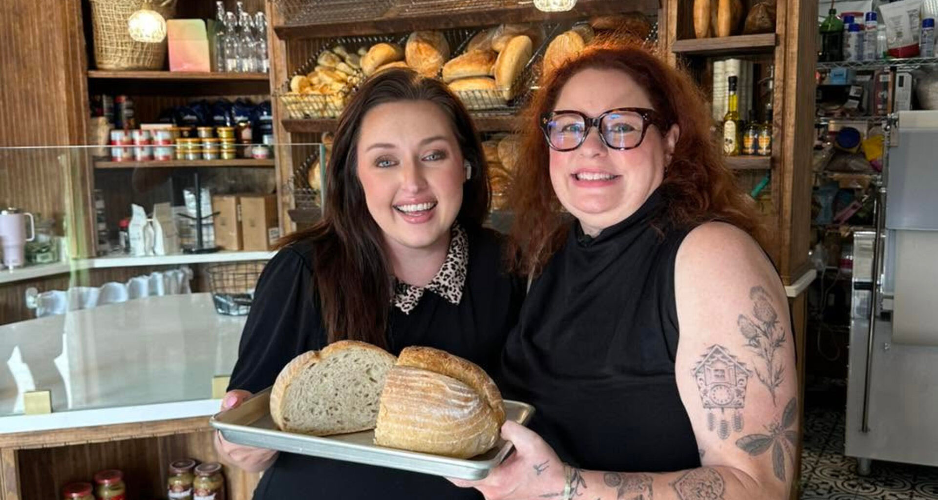 People holding bread
