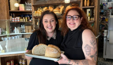 People holding bread