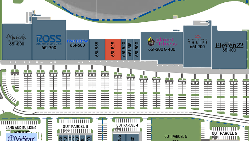 The city is reviewing a permit for DTLR to build-out unit 525 in Southside Commons. The city is reviewing a permit for DTLR to build-out unit 525 in Southside Commons.