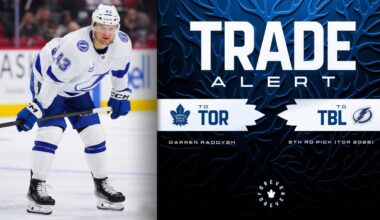 Maple Leafs Complete Trade With Tampa Bay