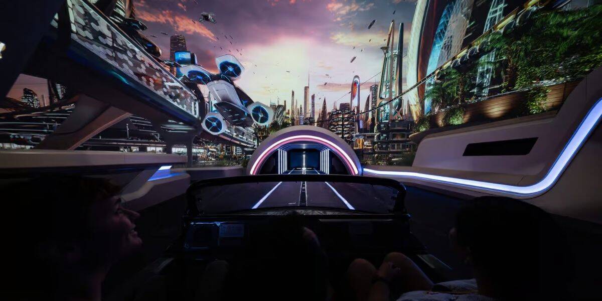 Concept art for Test Track at Disney World