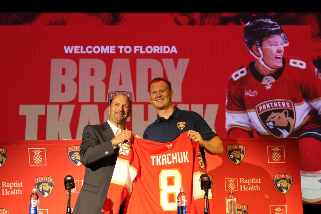 Brady Tkachuk talks about trade to the Florida Panthers