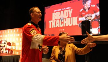 Gallery: Brady Tkachuk arrives to Florida Panthers after trade