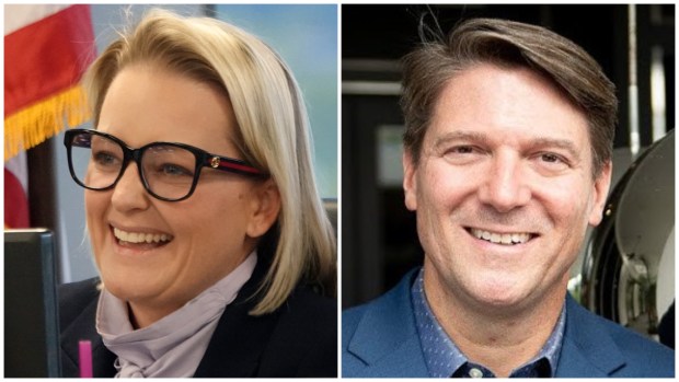 Hillary Cassel, the Republican incumbent, and Todd Delmay, the Democratic challenger, are 2026 candidates in Florida House District 101 in Broward County. (Joe Cavaretta/South Florida Sun Sentinel & Todd Delmay campaign/Courtesy)