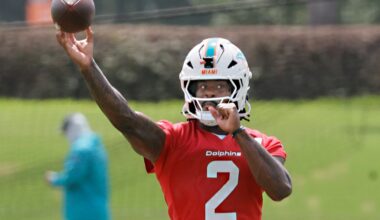 Dolphins' Achane, Jackson do minimcap drills; stock up, down