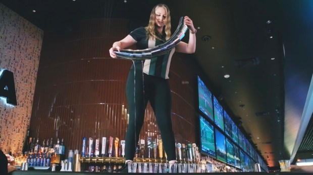 Las Vegas flair bartender Lindsay Palumbo is featured in the "Shaken & Stirred" documentary, which follows three bartenders in the runup to a flair contest in West Palm Beach. (Rob Husted / Courtesy)