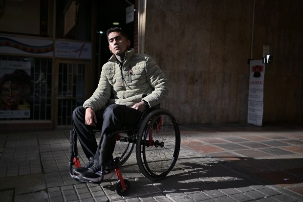 Juan José Cufiño Rodriguez, survivorRodriguez, pictured outside his apartment in Bogotá, Colombia, endured a 100-day hospitalization, the longest of any Pulse victim. He hopes one day to walk without a wheelchair, but has trouble affording physical therapy. (Luis Angel for the Orlando Sentinel)
