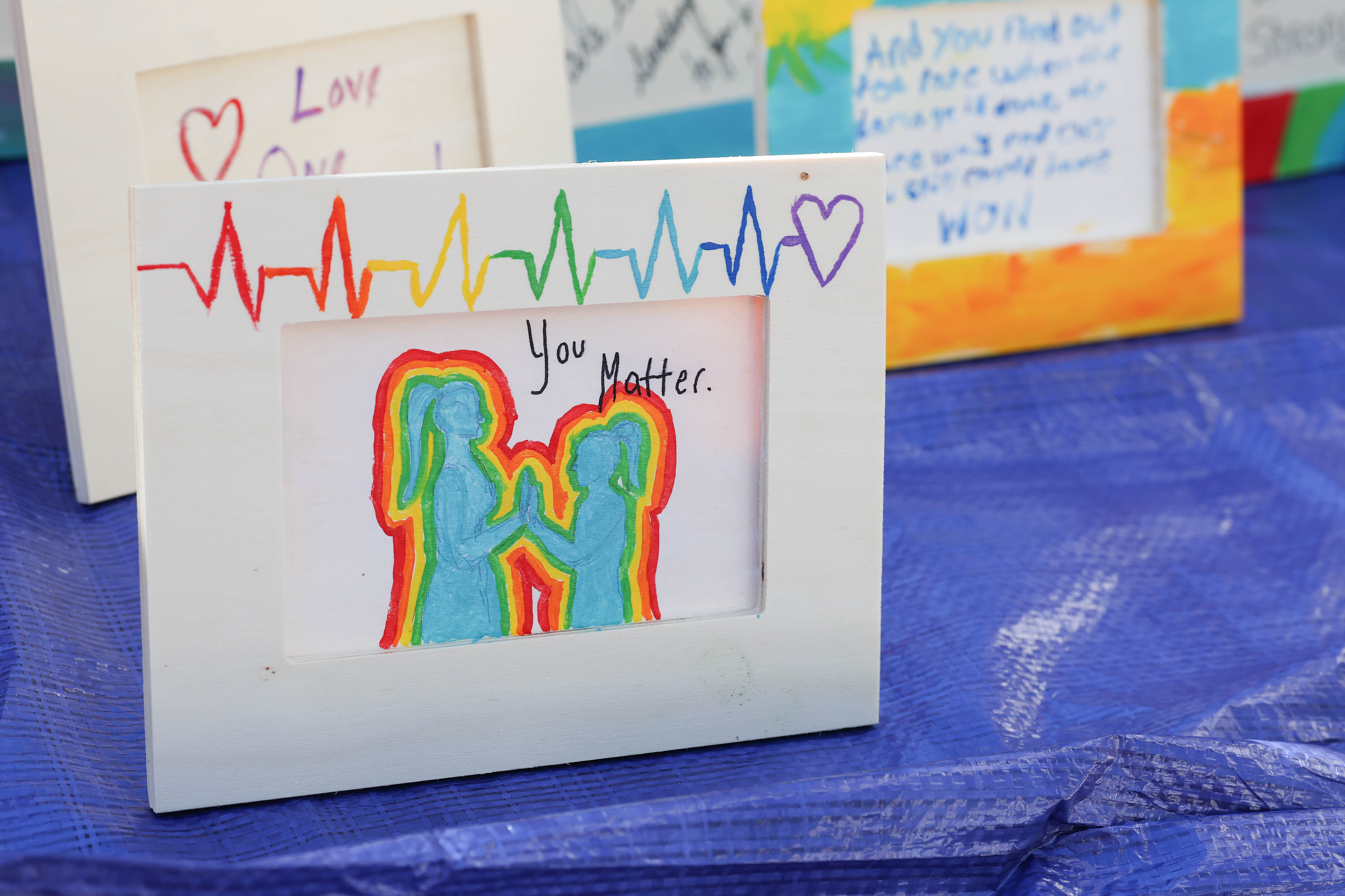 You Matter painting made by an event attendee with supplies...