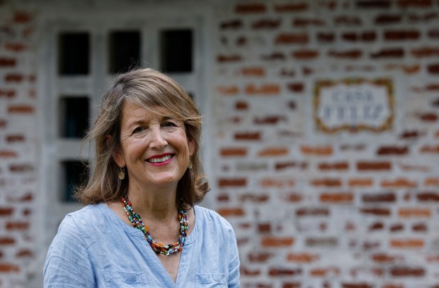 Betsy Rogers Owens, granddaughter of architect James Gamble Rogers II, poses at Casa Feliz, on Thursday, June 11, 2026. (Ricardo Ramirez Buxeda/ Orlando Sentinel)