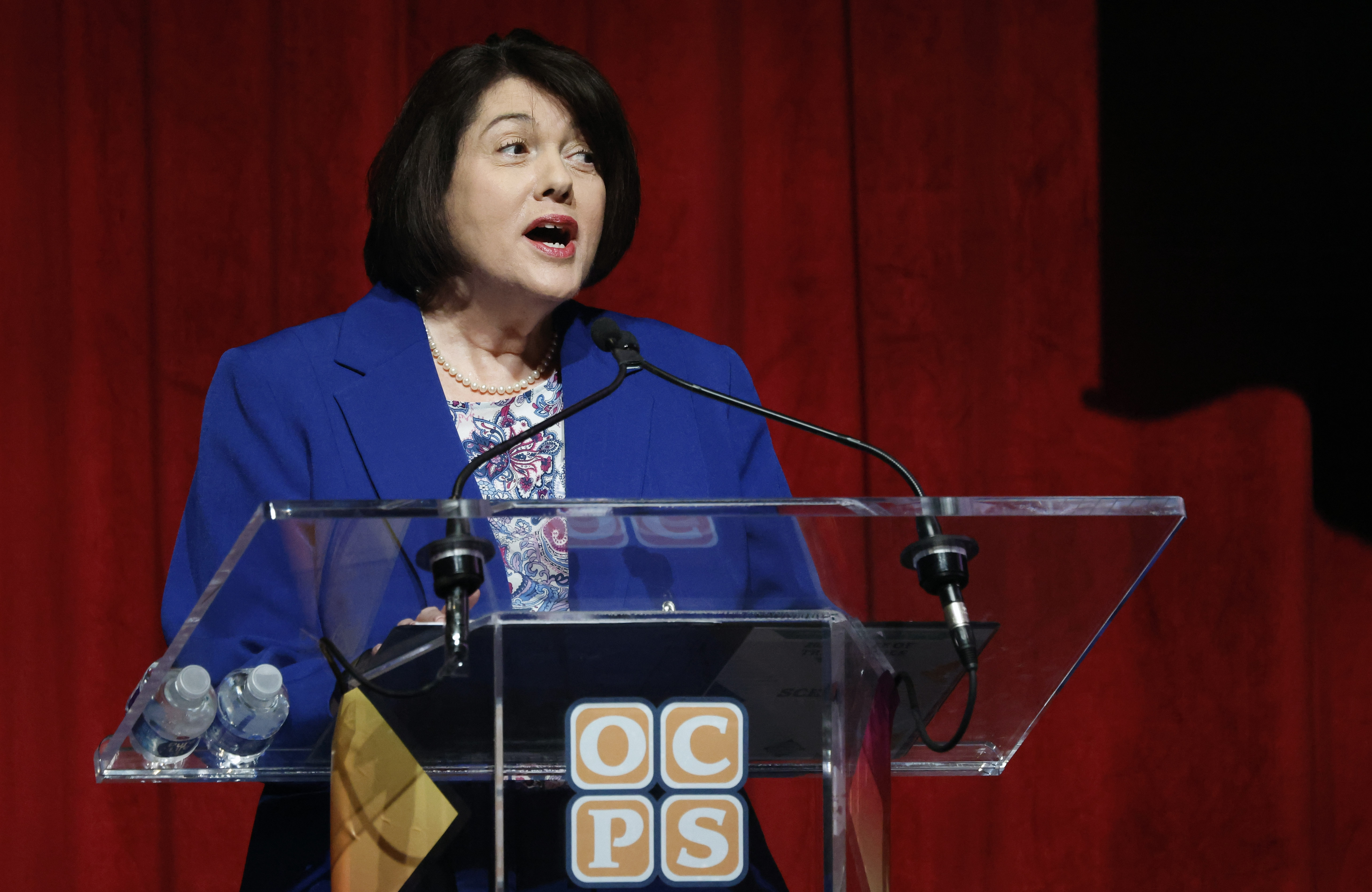 Orange County Public Schools Superintendent Maria Vazquez speaks during the...