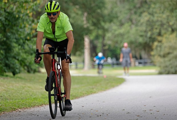 People enjoy the Seminole Wekiva Trail in Longwood, on Wednesday, June 10, 2026. (Ricardo Ramirez Buxeda/ Orlando Sentinel)