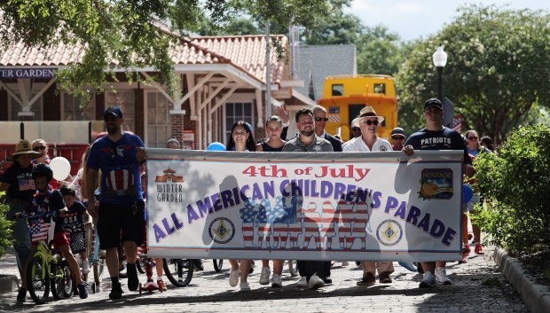 The Winter Garden Masonic Lodge All American Kids Parade & Breakfast in downtown Winter Garden, on Friday, July 4, 2025. (Ricardo Ramirez Buxeda/Orlando Sentinel)