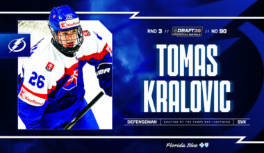 Lightning select D Tomas Kralovic with 90th overall pick in 2026 NHL Draft