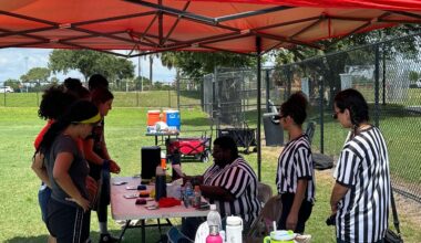 Friday morning a group of UCF students gathered for their first annual Juneteenth field day. (Spectrum News/Massiel Leyva)