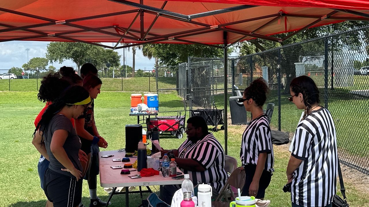 Friday morning a group of UCF students gathered for their first annual Juneteenth field day. (Spectrum News/Massiel Leyva)