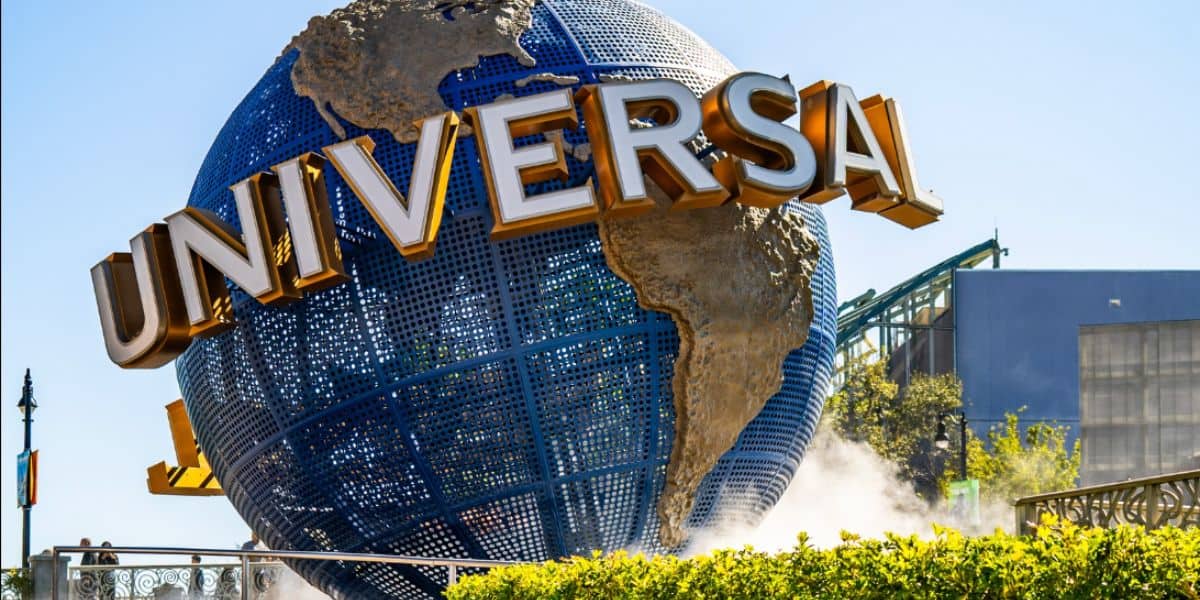 close up of universal Orlando resort's spinning globe. Universal Orlando Florida Resident Ticket