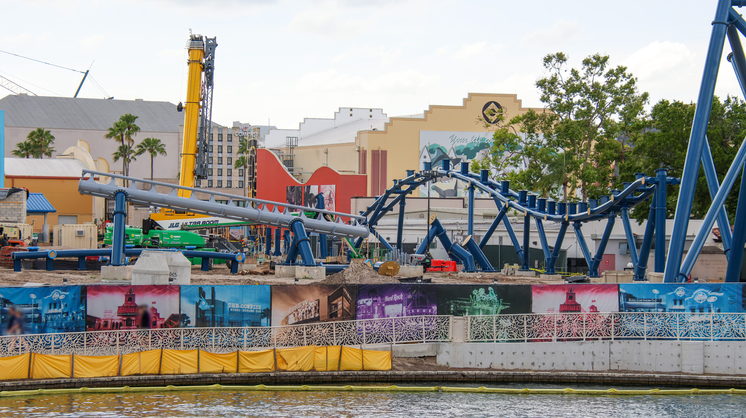 Bunny Hop Coaster Supports Installed at Fast and Furious: Hollywood Drift in Universal Studios Florida