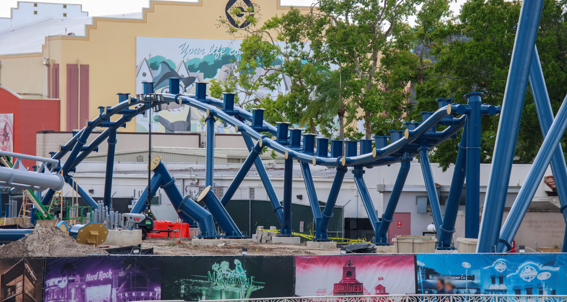 Bunny Hop Coaster Supports Installed at Fast and Furious: Hollywood Drift in Universal Studios Florida