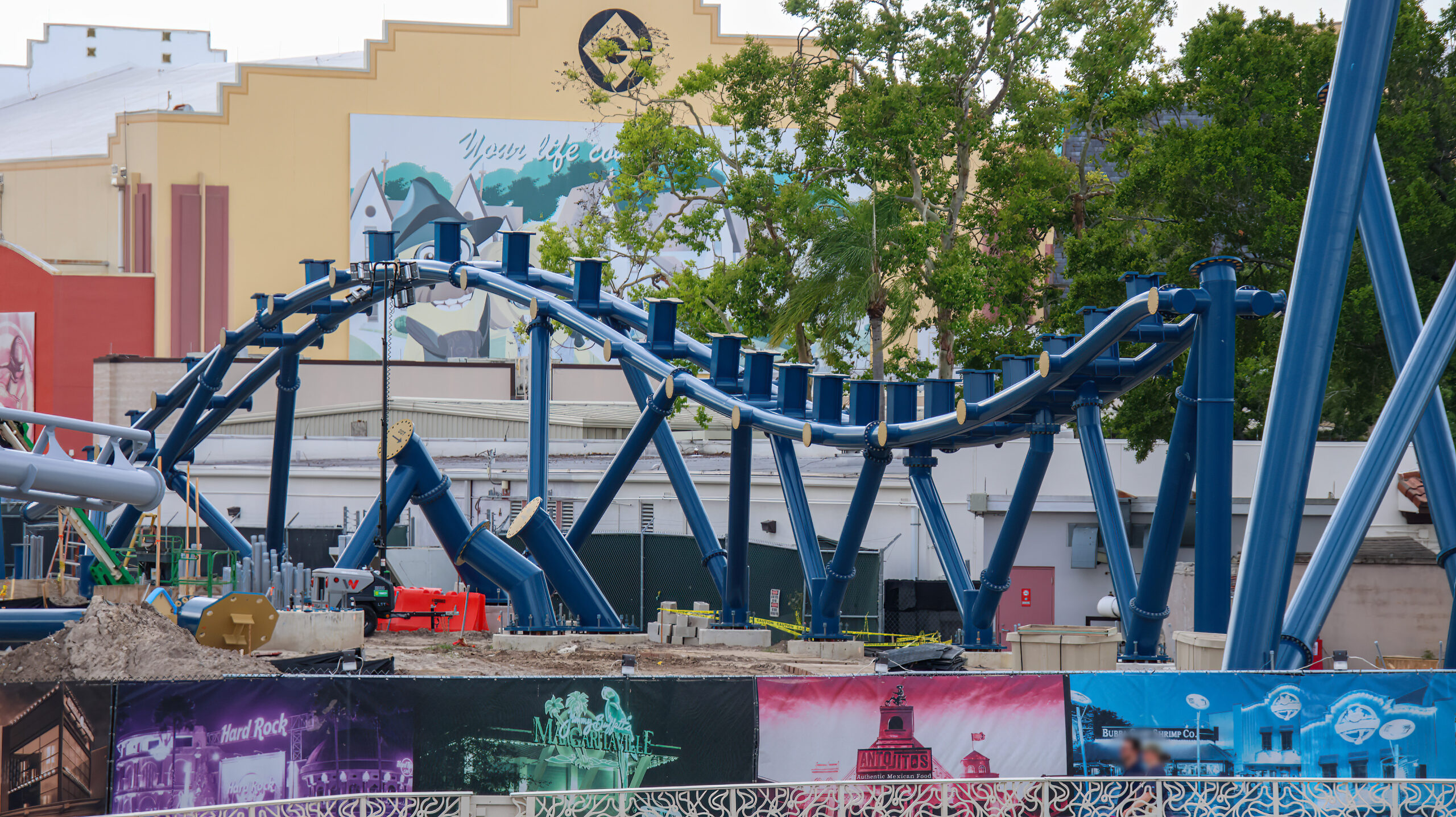 Bunny Hop Coaster Supports Installed at Fast and Furious: Hollywood Drift in Universal Studios Florida