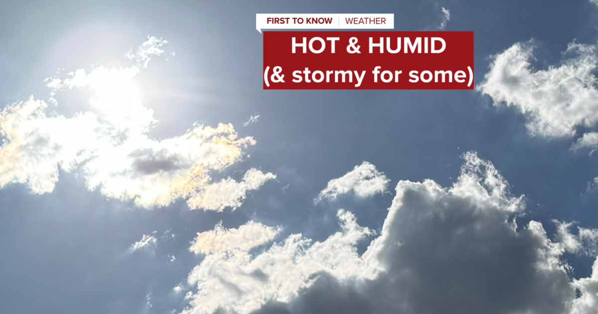 First To Know forecast: Fairly hot with some cooling thunderstorms