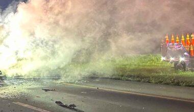 4-vehicle crash near Stuart shuts down all Northbound lanes of I-95