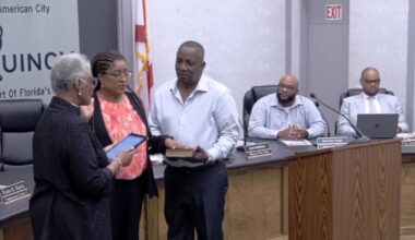 Quincy swears in officials, Dr. Robin Wood elected mayor