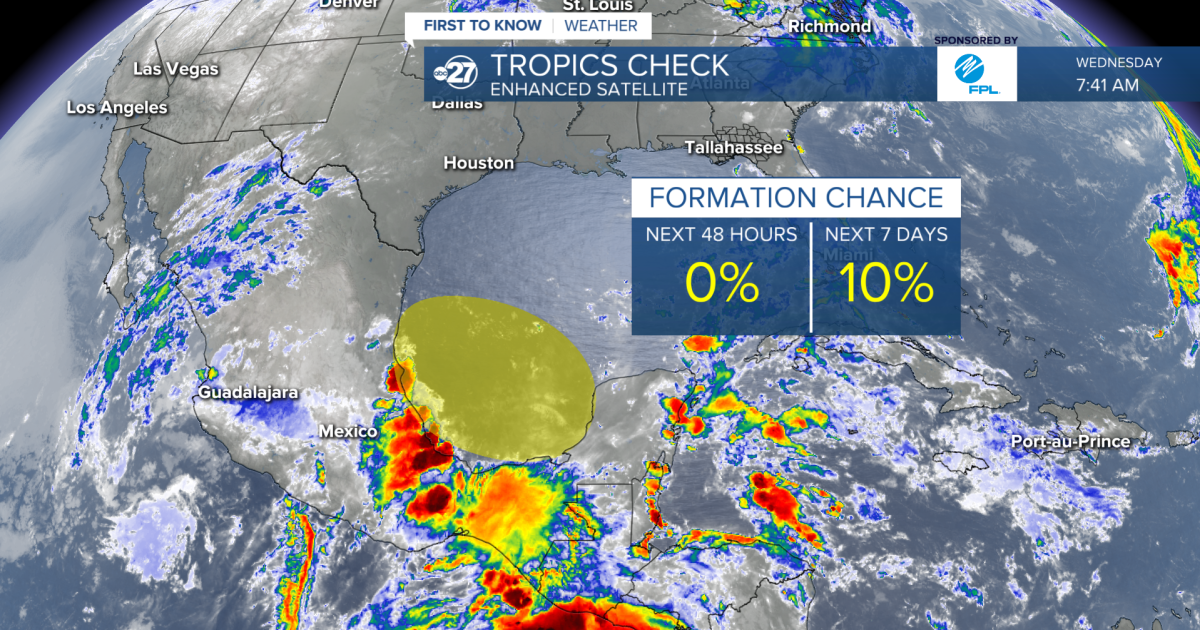 Tropics Check: Broad low pressure entering Bay of Campeche