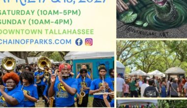 SAVE THE DATE! LeMoyne’s 27th Annual Chain of Parks Art Festival returns to Downtown Tallahassee on April 17 & 18, 2027