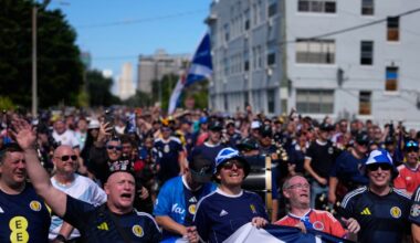 Yes, they can boogie: Scotland's Tartan Army invades Little Havana ahead of World Cup match