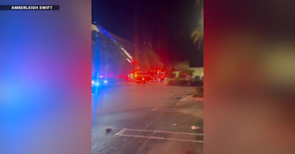 Fire crews battle roof fire at Jensen Beach Dillard's
