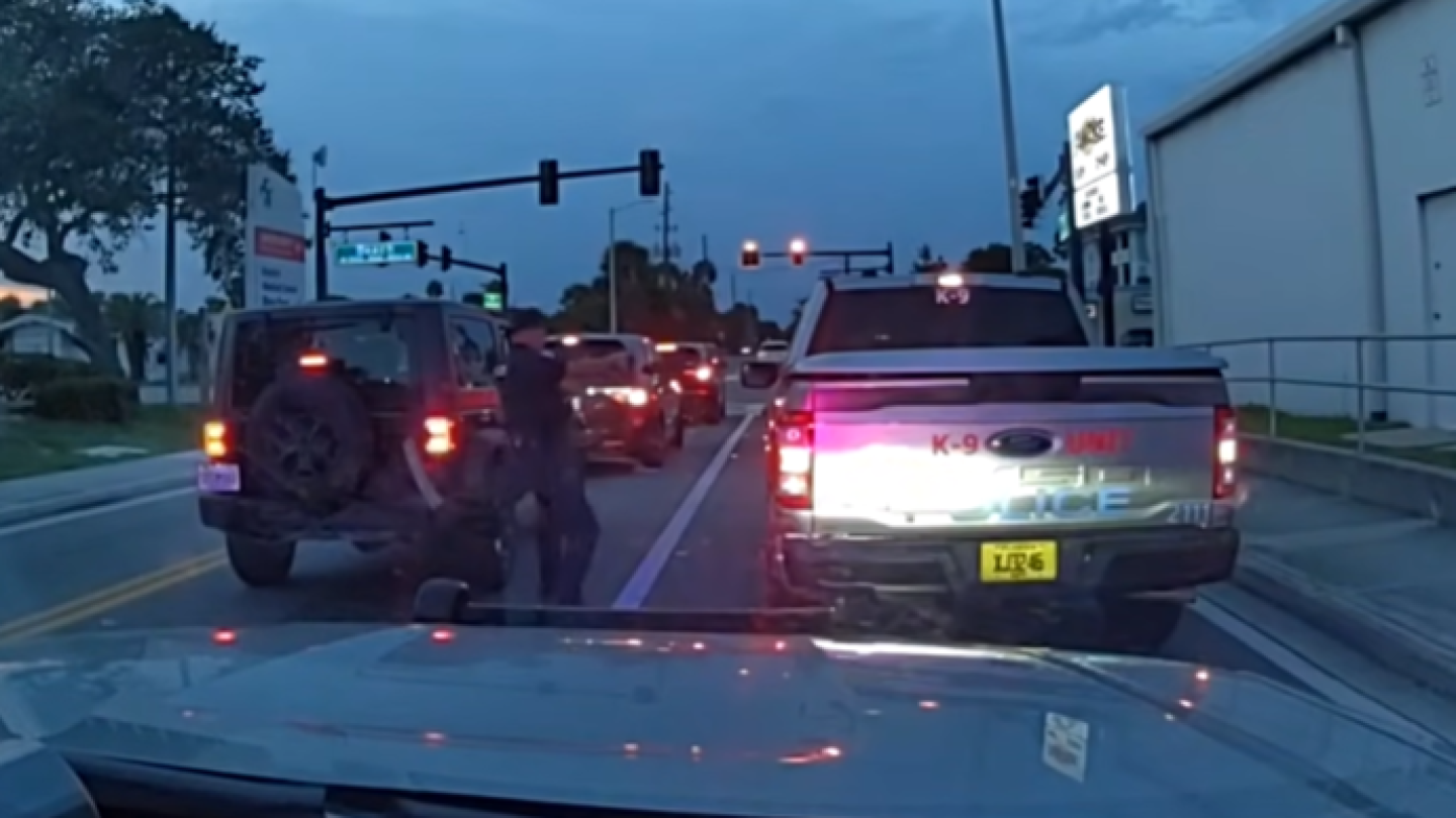 Video: Jacksonville Beach police arrest suspect who stole truck from station with firearms, K-9 inside
