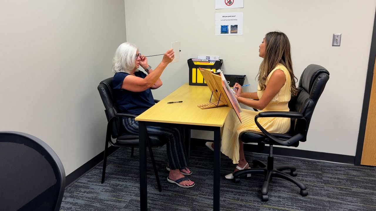 Julie Lovett has been part of a University of South Florida dementia study for about three years. She decided to join because her mother had dementia and she wants to help others (Spectrum News/Tyler O'Neill)