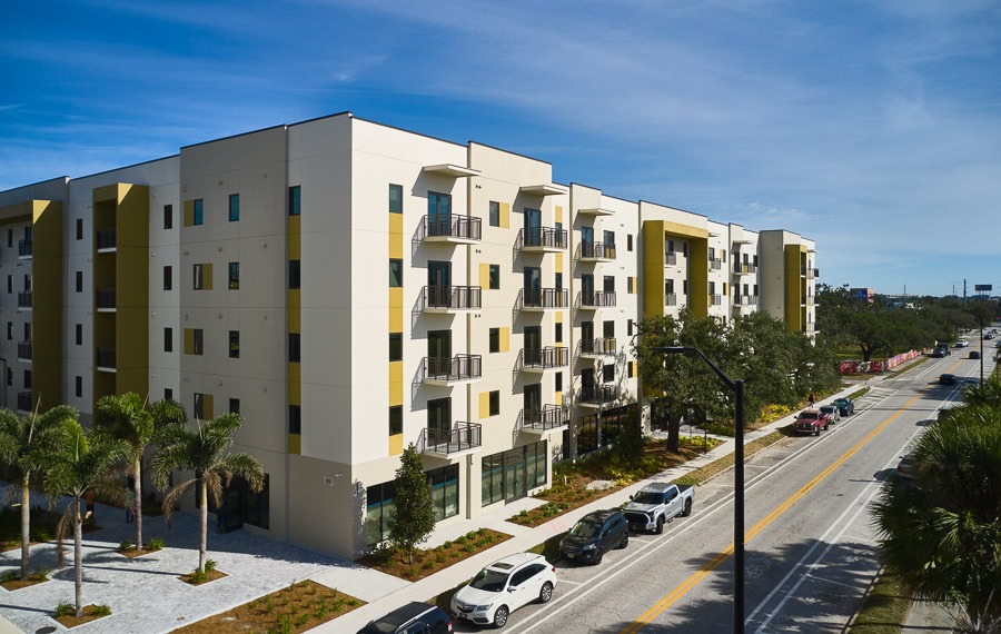 Canopy at West River affordable housing building along Main Street in Tampa