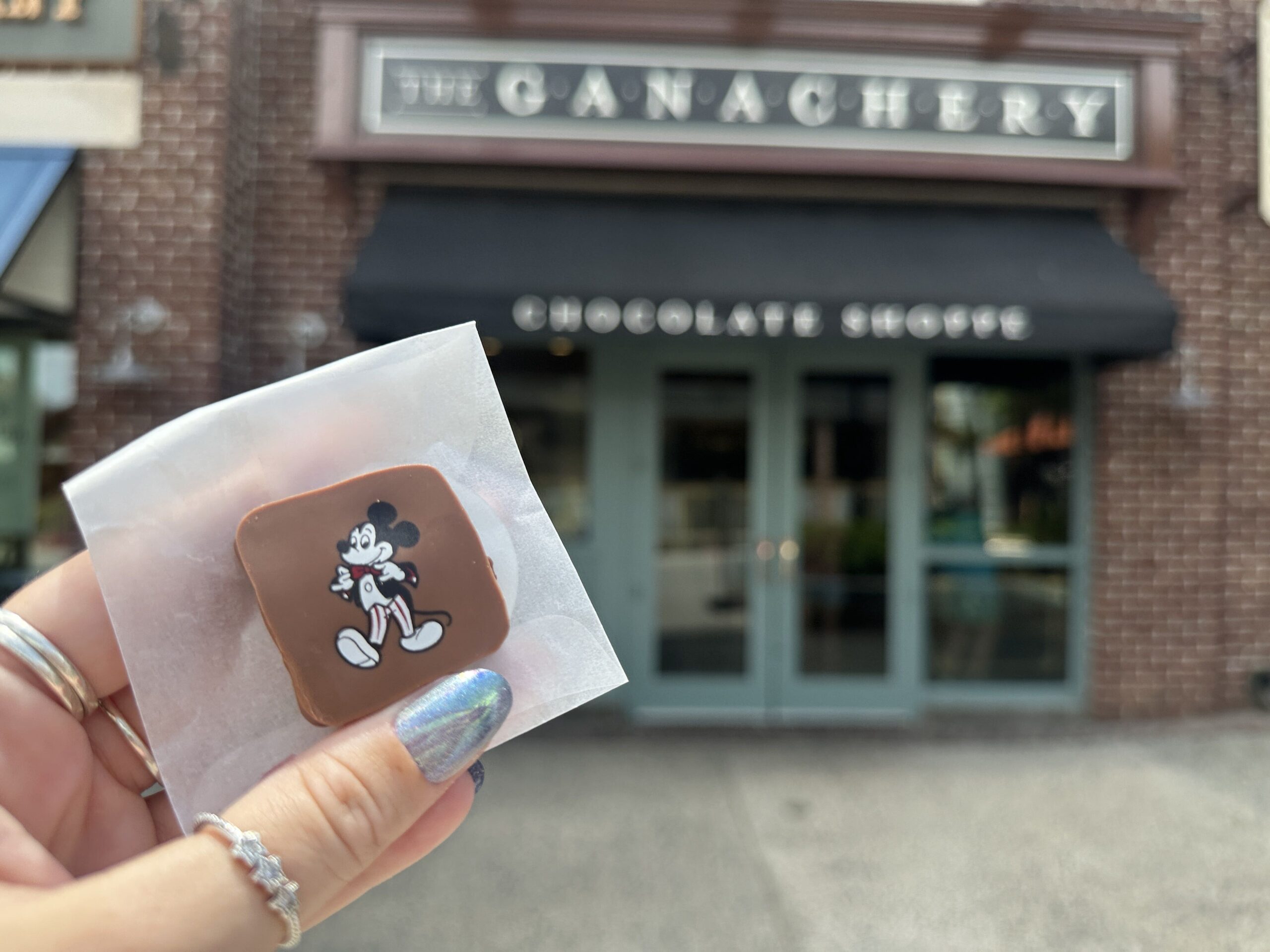 The Ganachery at Disney Springs is honoring the Fourth of July with a new Mickey Milk Chocolate Ganache Square.
