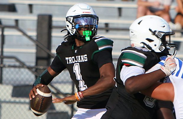 Evans 2027 quarterback Will Jackson has committed to Maryland. (Chris Hays/Orlando Sentinel)