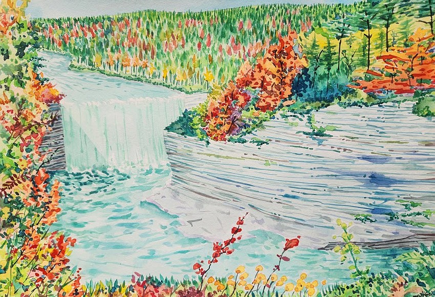 Windermere Branch Library celebrates America's birthday with watercolor display