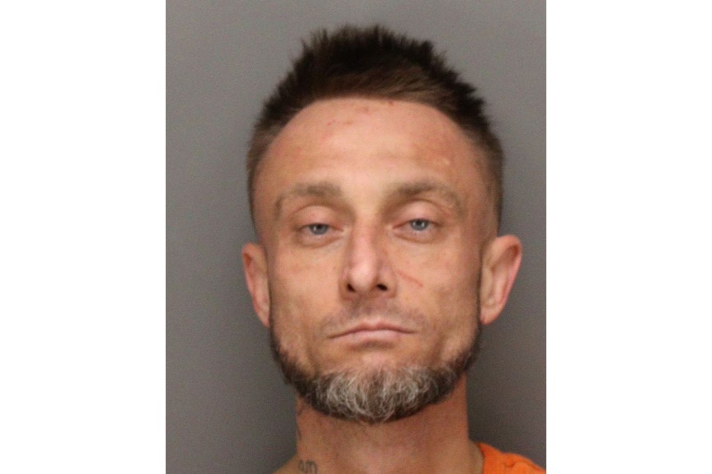 Paul Stottler's mugshot shows a man with short brown hair, a short gray-brown beard, and blue eyes.