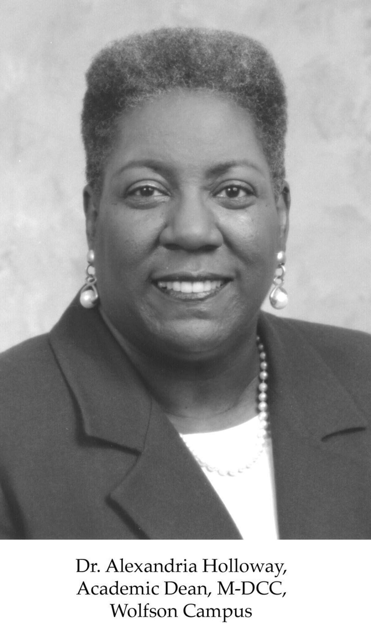 Dr. Alexandria Holloway was an academic dean at the Wolfson Campus of Miami Dade College in 1996.