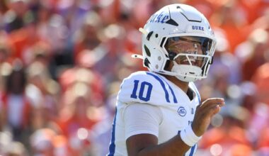 Duke Blue Devils quarterback Darian Mensah (10)