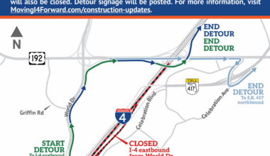 I-4 East in Osceola to close Sunday night; see where, when, what else