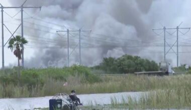 Mile Marker 40 Fire continues to burn in Broward