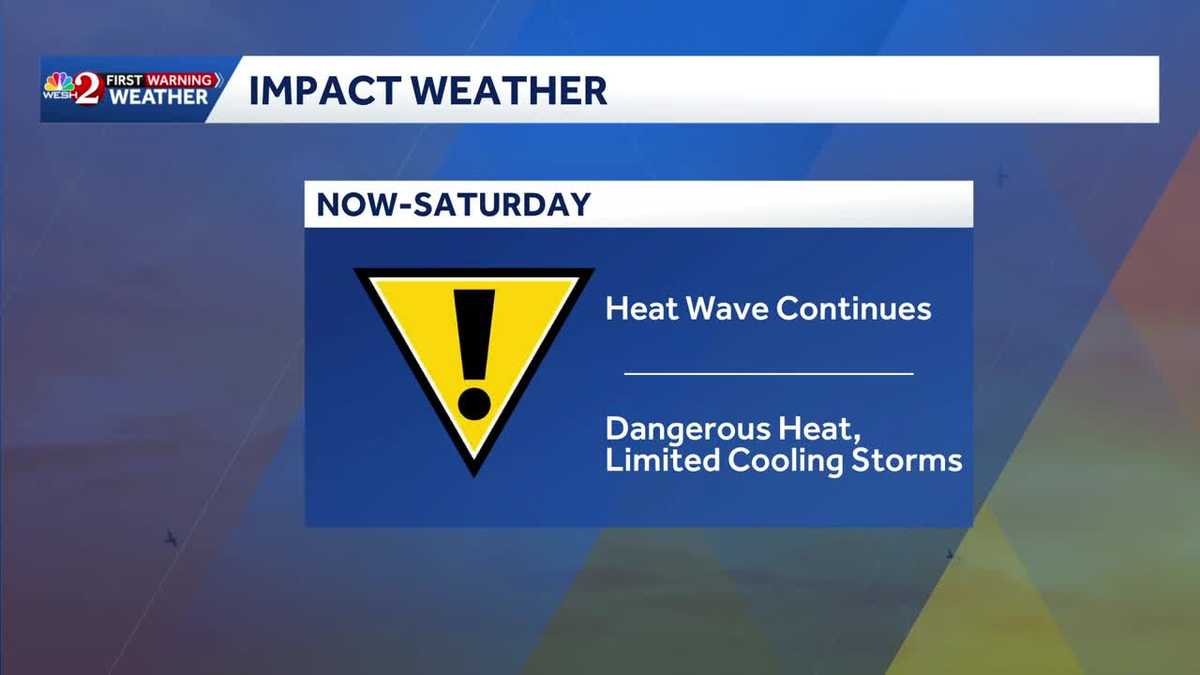 Upper 90s in Orlando on Thursday