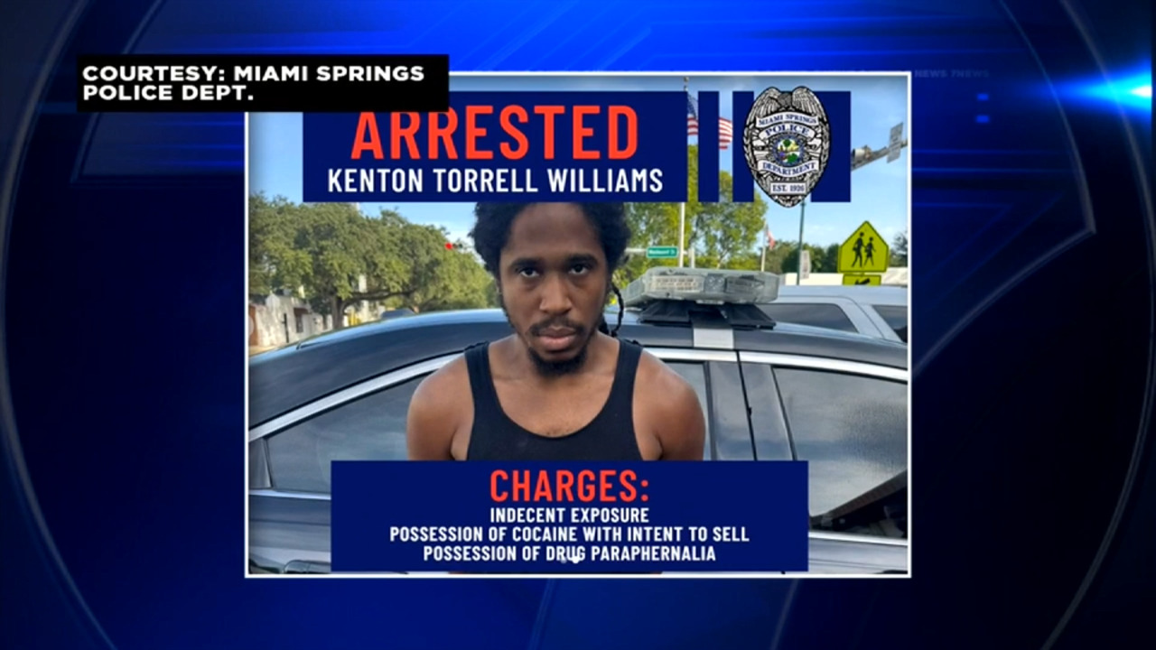 Man arrested for exposing himself in hotel parking lot in Miami Springs; authorities find guns, drugs inside vehicle - WSVN 7News | Miami News, Weather, Sports