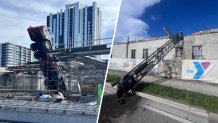 A crash collapse at a construction site in Fort Lauderdale in being investigated, officials said.