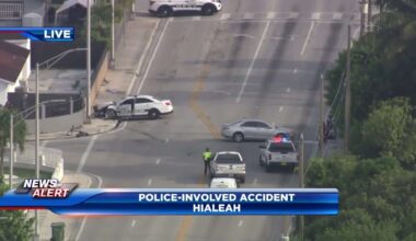 Investigation underway after police-involved crash in Hialeah - WSVN 7News | Miami News, Weather, Sports